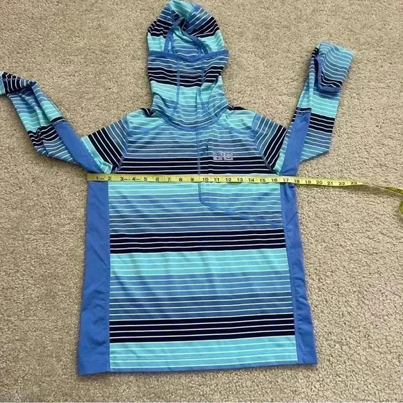 Coolibar Andros Fishing Hoodie Kids Size XL SPF 50+ Outdoor Active Striped. - Picture 7 of 15